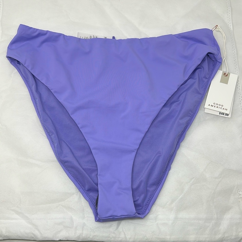 Good American Purple Bikini Classic Swimwear